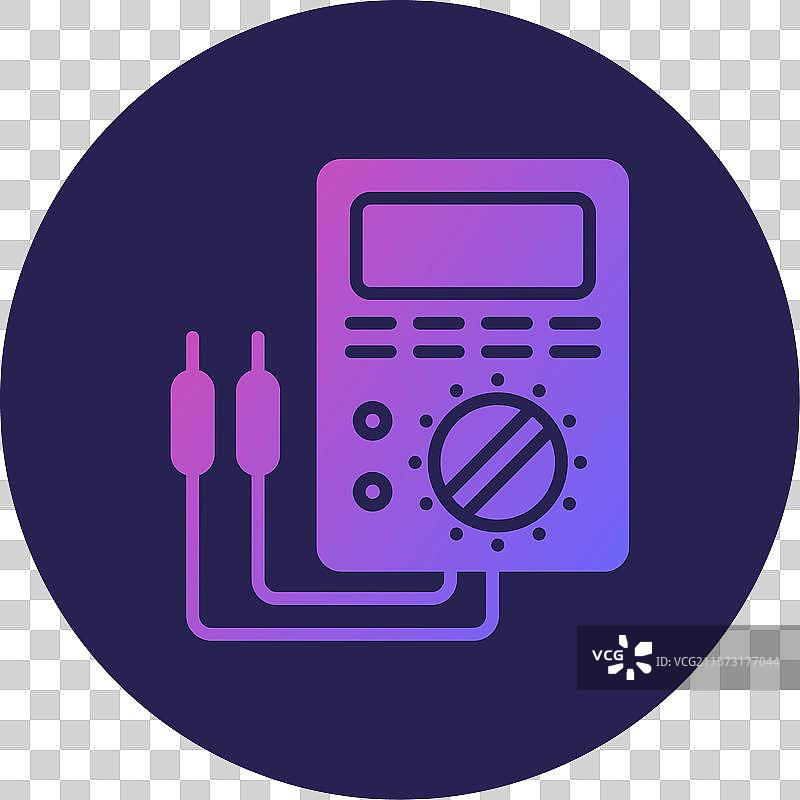 电压表图标圆形渐变设计图片素材