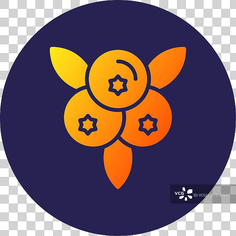 浆果图标，圆形渐变设计图片素材