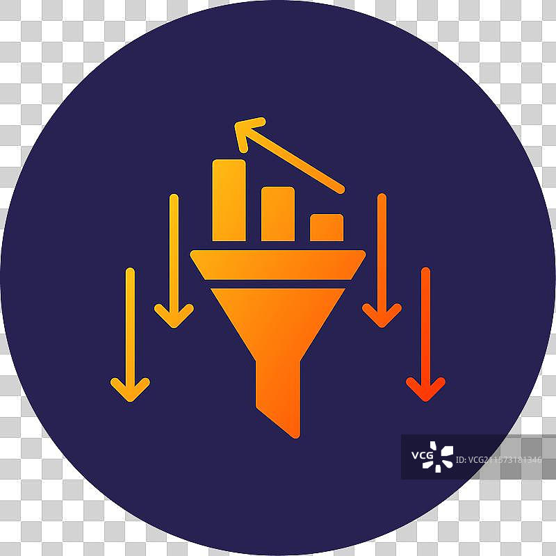 过滤图标的圆形渐变图片素材