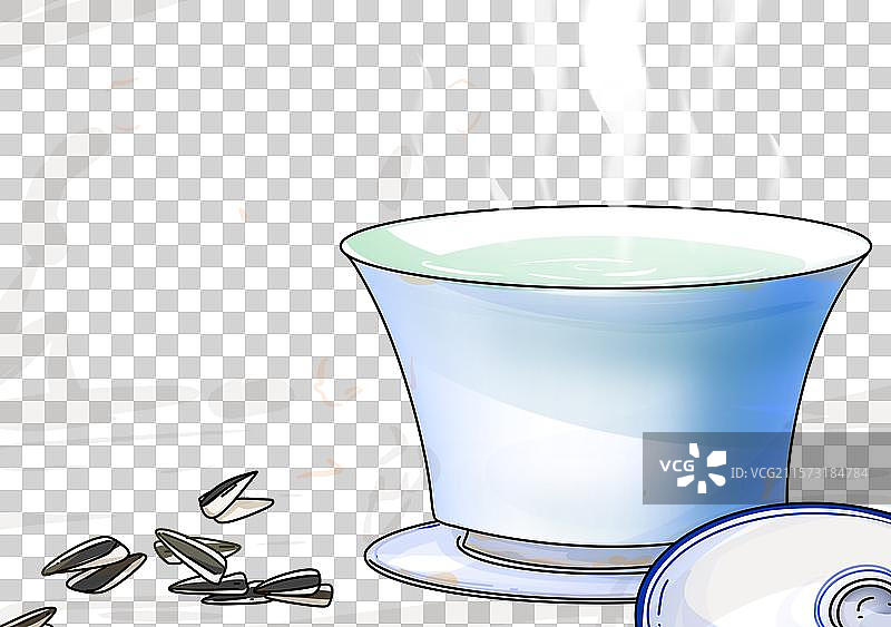 茶 瓜子 茶馆 盖碗 盖碗茶 青花瓷图片素材