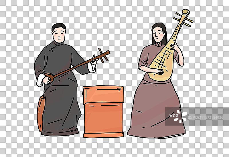 传统文化 苏州 评弹 曲艺 乐器 三弦 琵琶 演奏 唱 弹唱图片素材