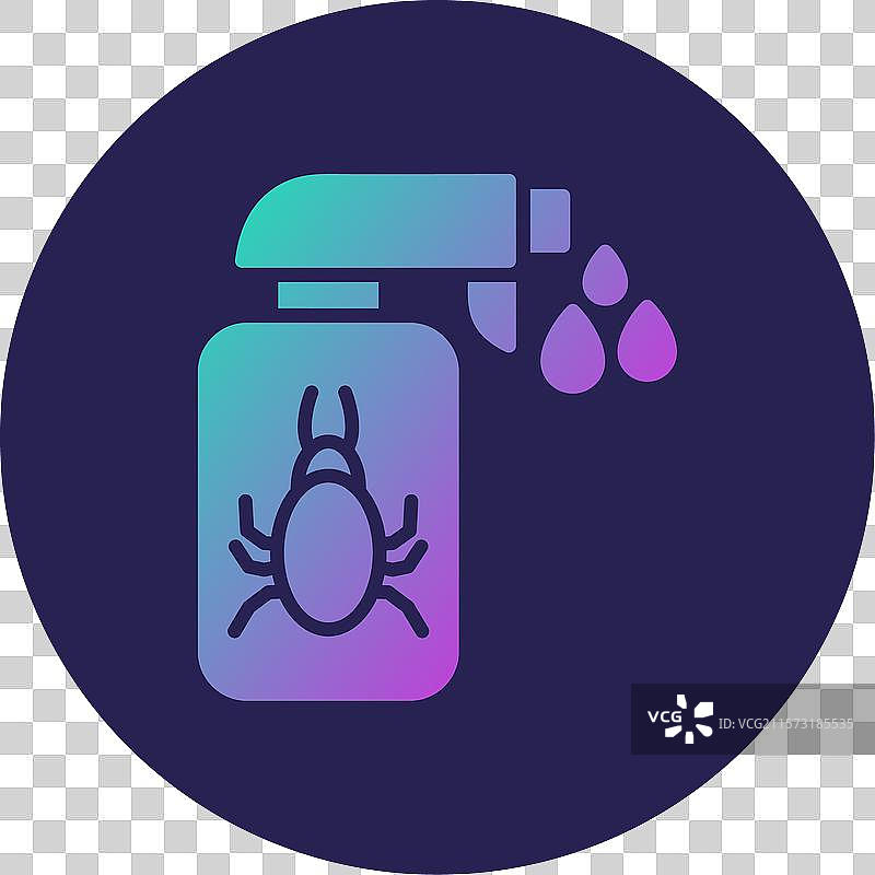 防跳蚤图形圆形渐变图标图片素材