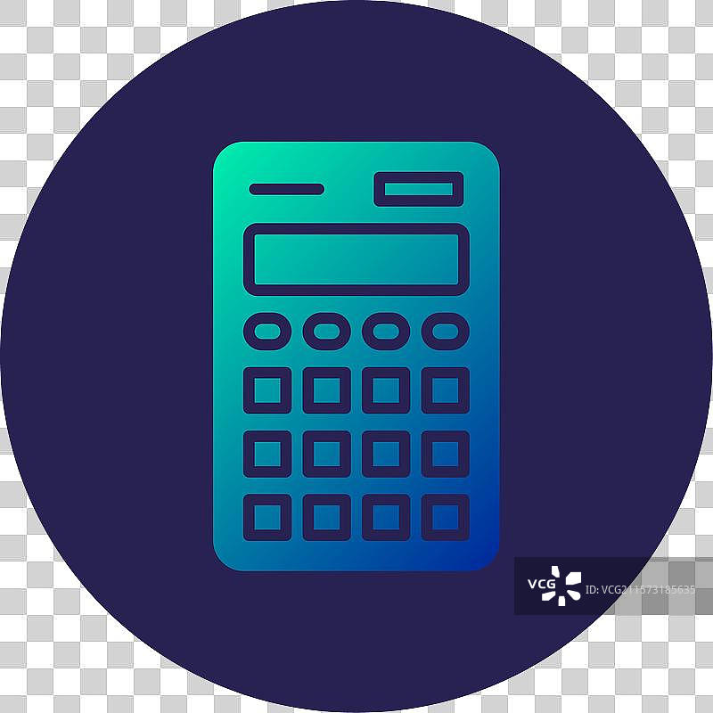 计算器图标，圆形渐变设计图片素材