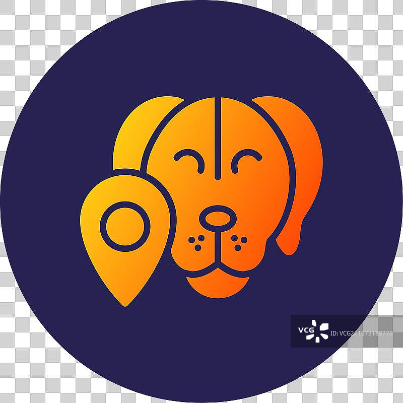 占位符字形圆形渐变图标图片素材