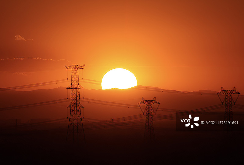 天津市武清区郊区日落图片素材