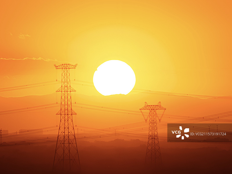 天津武清区郊区日落图片素材