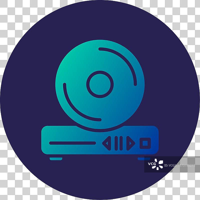DVD图标，圆形渐变设计图片素材
