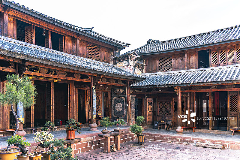 云南沙溪古镇欧阳大院图片素材