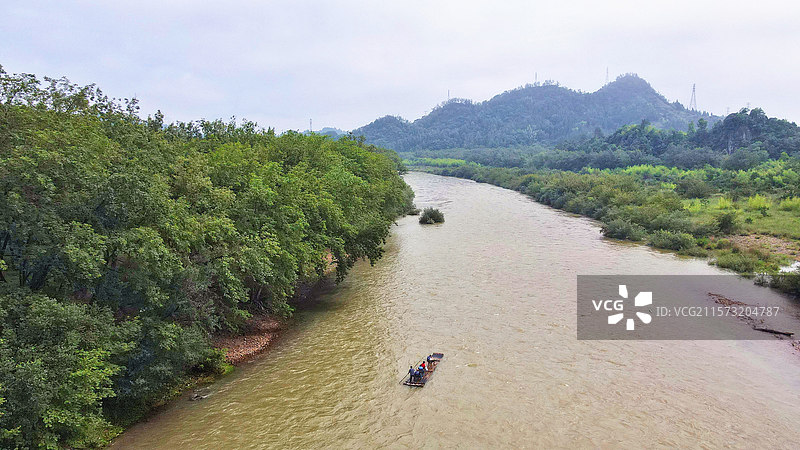 浙江 仙居 永安溪 竹筏 漂流图片素材