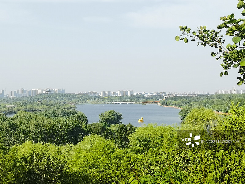 唐山南湖公园俯视图图片素材