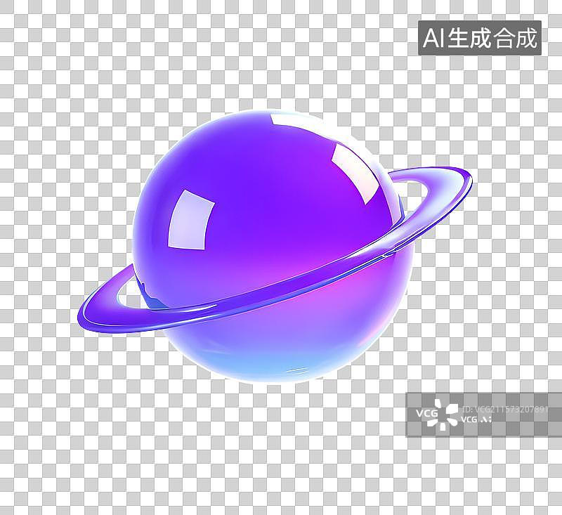 【AI数字艺术】3D渲染，一颗紫色星球，行星，球体，宇宙天体科学免抠元素图片素材