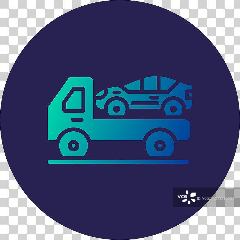 卡车图标圆形渐变设计图片素材