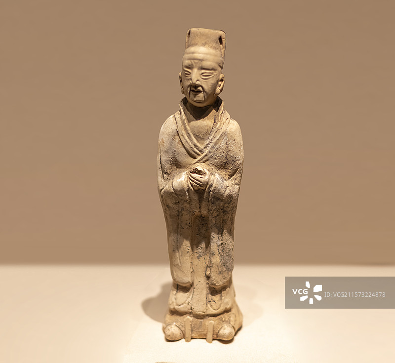 藏巾陶吏俑 南丰县古城公社赖庄生产队 北宋政和八年（1118年）墓 江西省博物馆图片素材