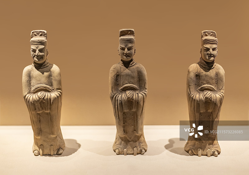 戴幞头陶吏俑 南丰县古城公社赖庄生产队 北宋政和八年（1118年）墓 江西省博物馆图片素材