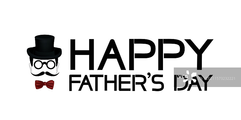 父亲节快乐英文字体创意矢量海报图片素材