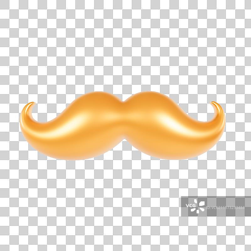 3D立体爸爸的胡子父亲节元素图片素材