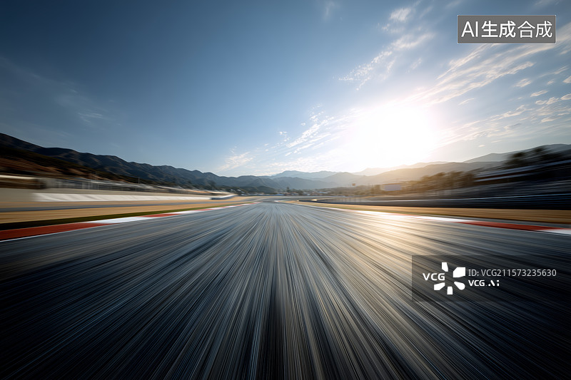 【AI数字艺术】赛车车道路面图片素材