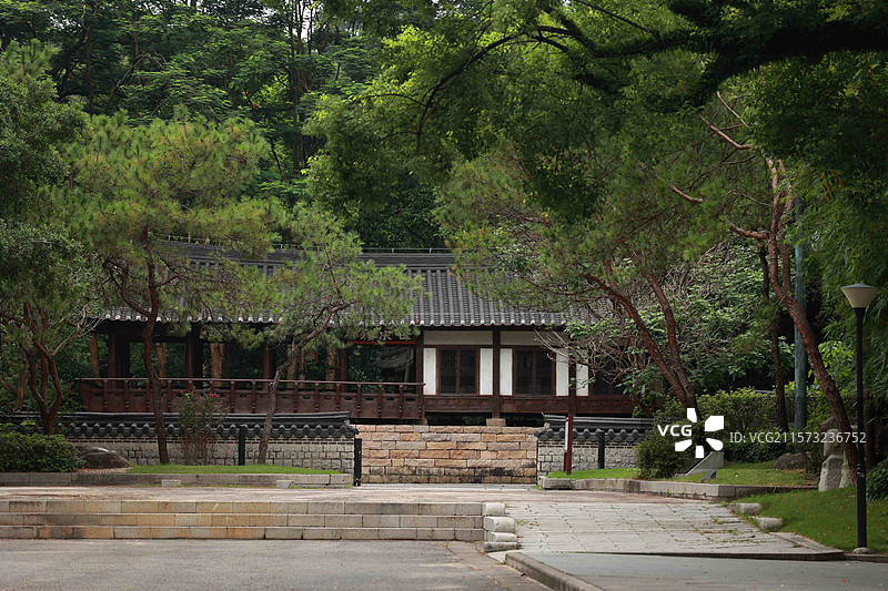 广州越秀公园内韩国园大景图片素材