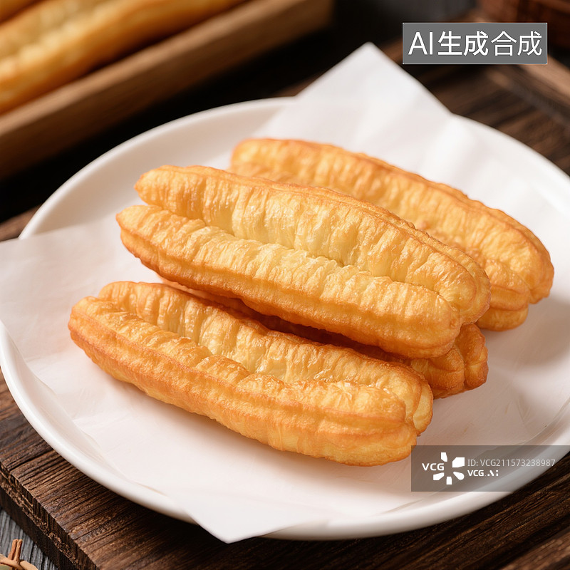 【AI数字艺术】油锅里的油条，河南特色美食图片素材