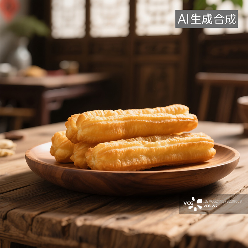 【AI数字艺术】油锅里的油条，河南特色美食图片素材