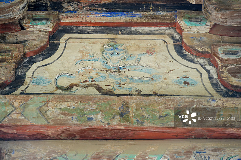 山西省忻州市五台县佛光寺伽蓝殿图片素材