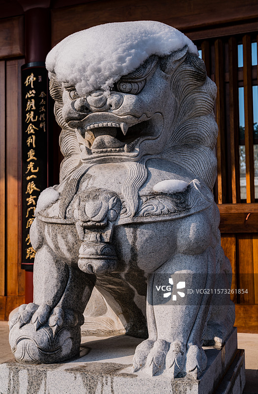 南京牛首山佛顶寺冬季景色图片素材