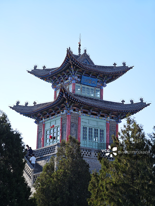 兰州兰山公园三台阁图片素材