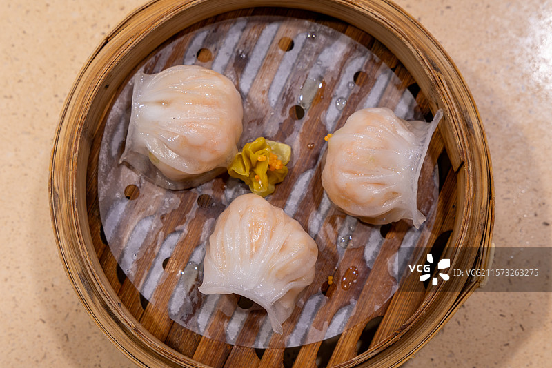 粤式早茶虾饺图片素材
