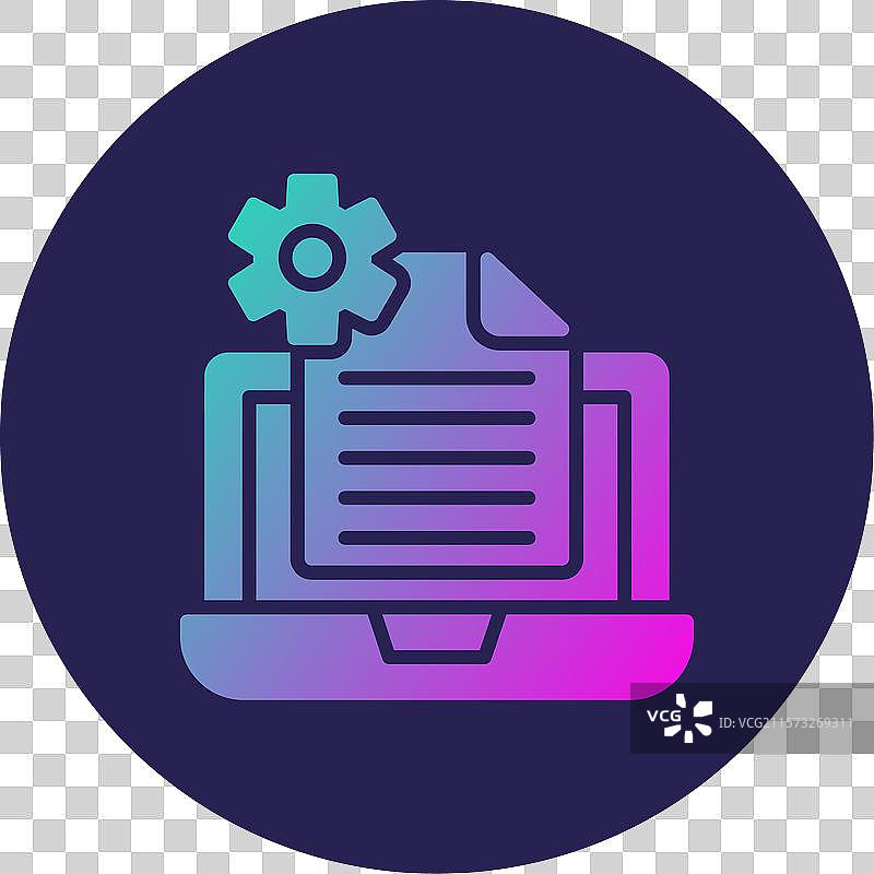 内容管理系统图标圆形渐变图片素材