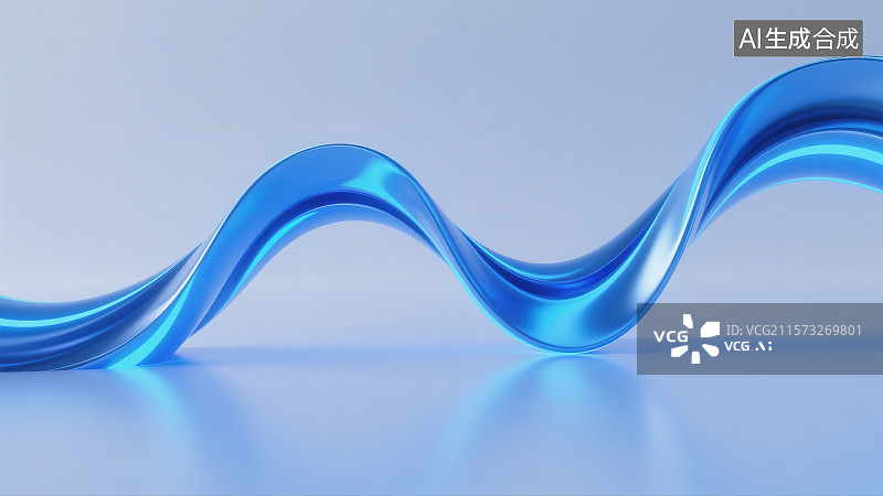 【AI数字艺术】抽象流动线条曲面3D渲染图片素材