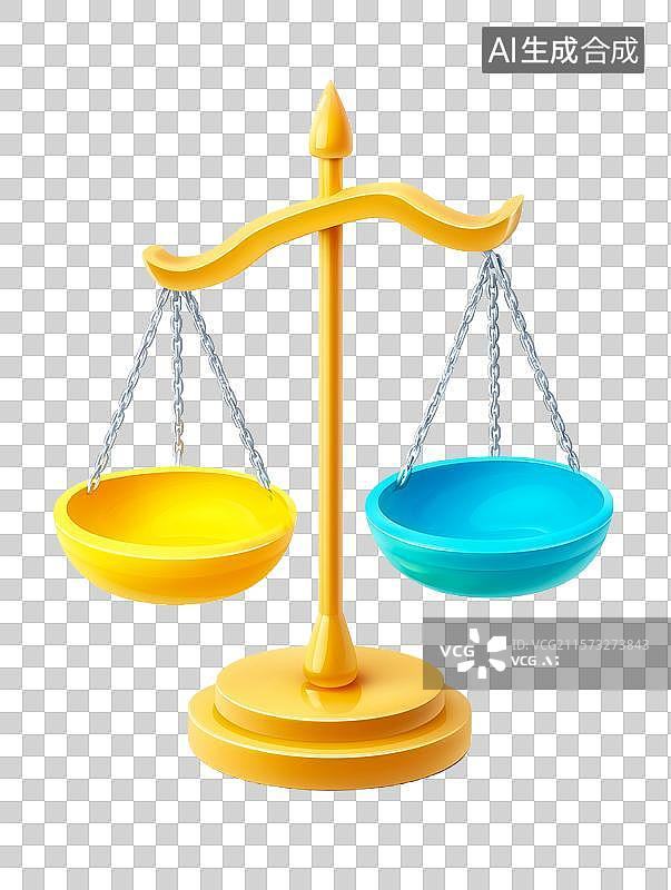 【AI数字艺术】【免抠png素材】一只卡通天平图片素材