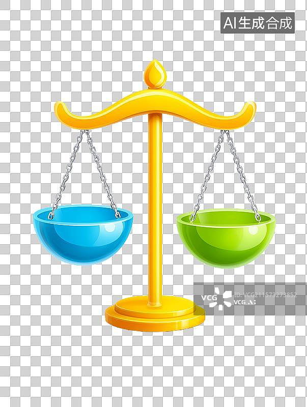 【AI数字艺术】【免抠png素材】一只卡通天平图片素材