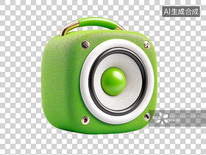 【AI数字艺术】【免抠png素材】一个可爱的卡通音箱图片素材