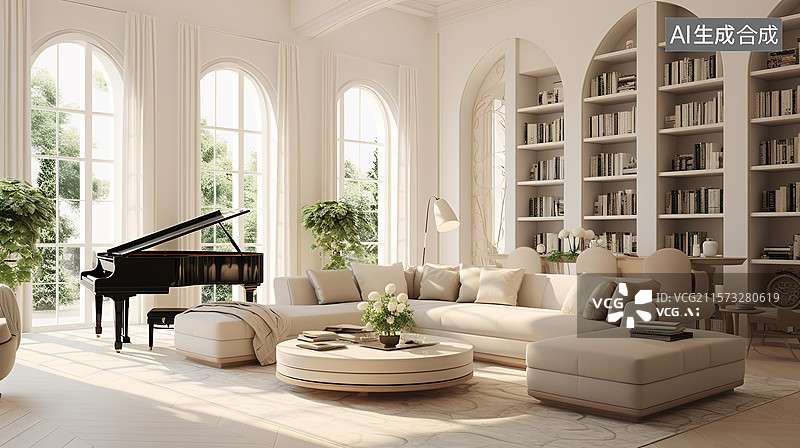 【AI数字艺术】美式乡村奶油风居家图片素材