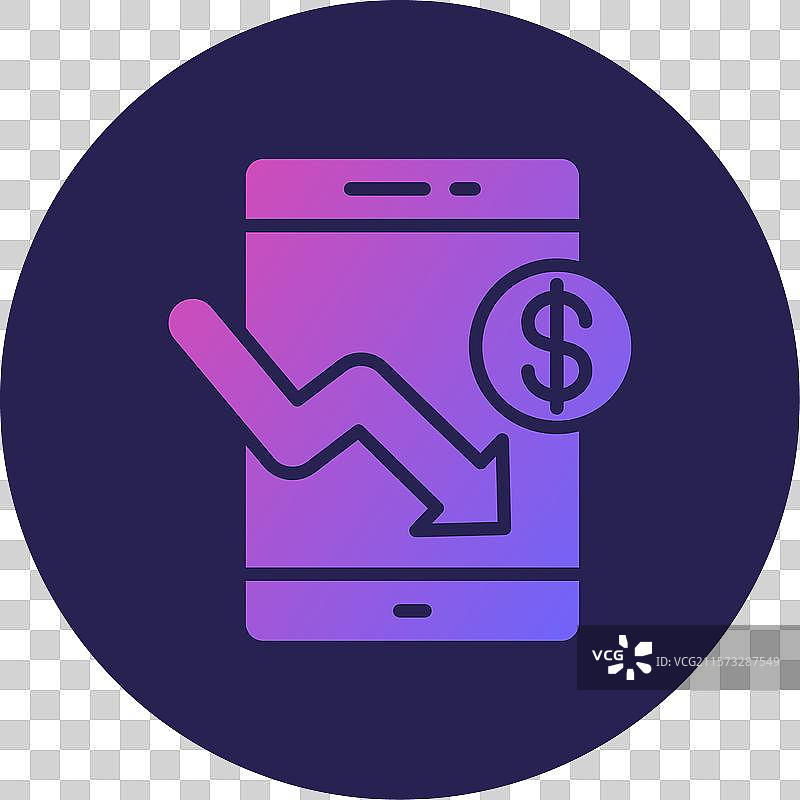 智能手机图标圆形渐变设计图片素材