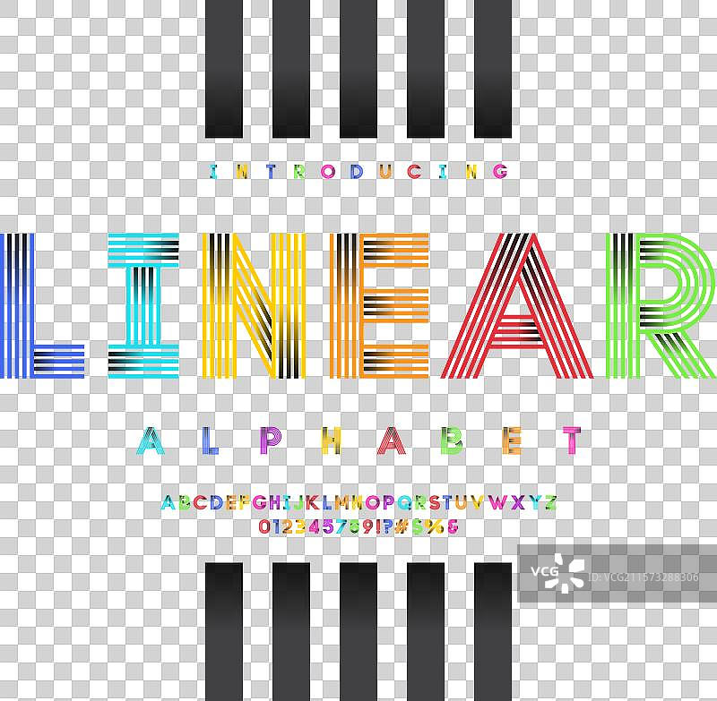 线性字体图片素材