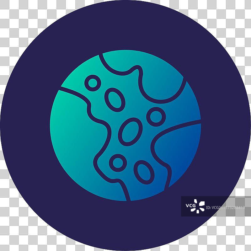 冥王星符号圆形渐变图标图片素材