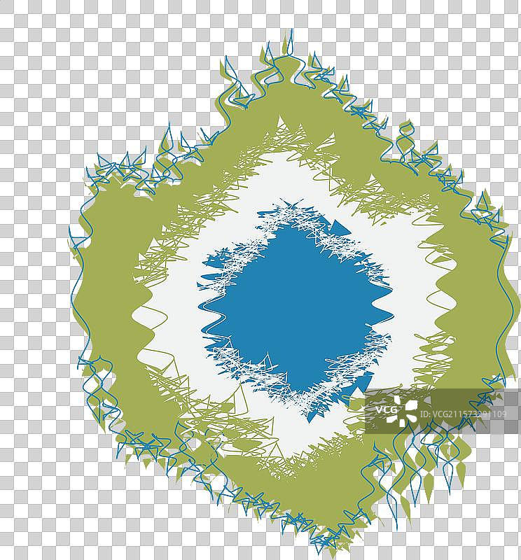 孤立的绿色和蓝色钻石形状斑点图片素材