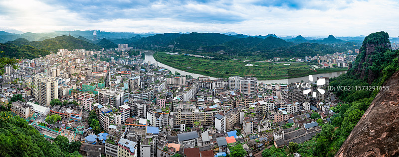 坪石镇全景图图片素材