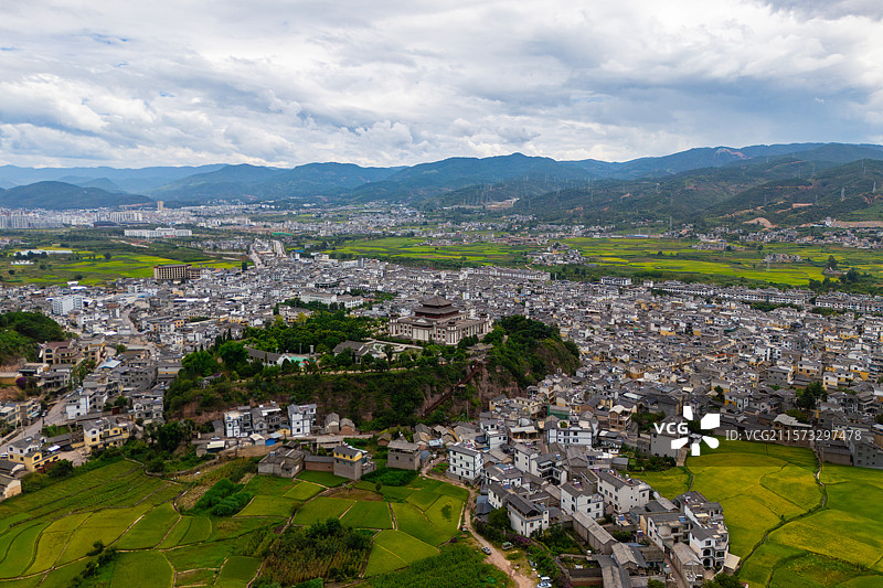 云南大理永平县曲硐古镇/曲硐回族文化城图片素材