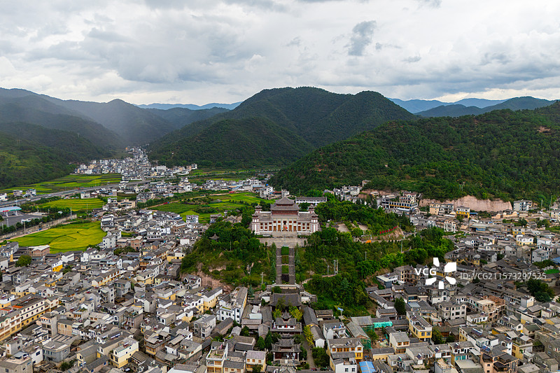 云南大理永平县曲硐古镇/曲硐回族文化城图片素材