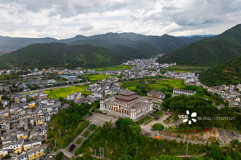 云南大理永平县曲硐古镇/曲硐回族文化城图片素材