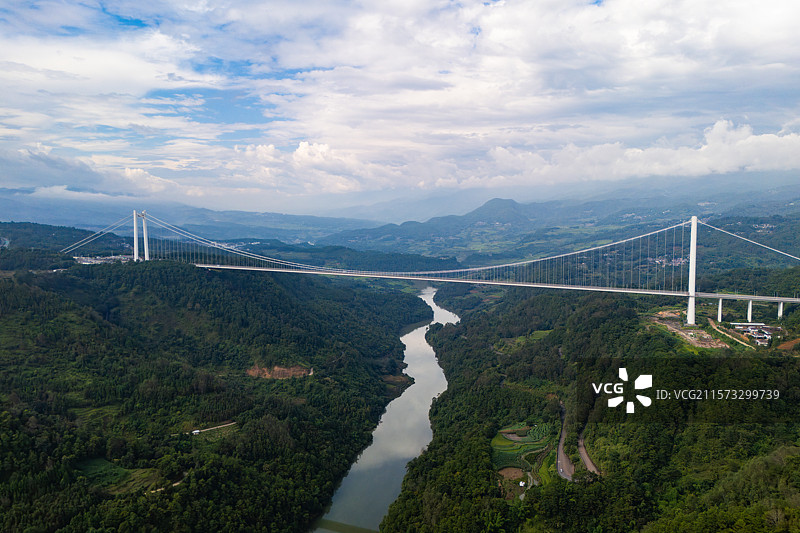 云南保山腾冲市龙江大桥/龙江特大桥图片素材