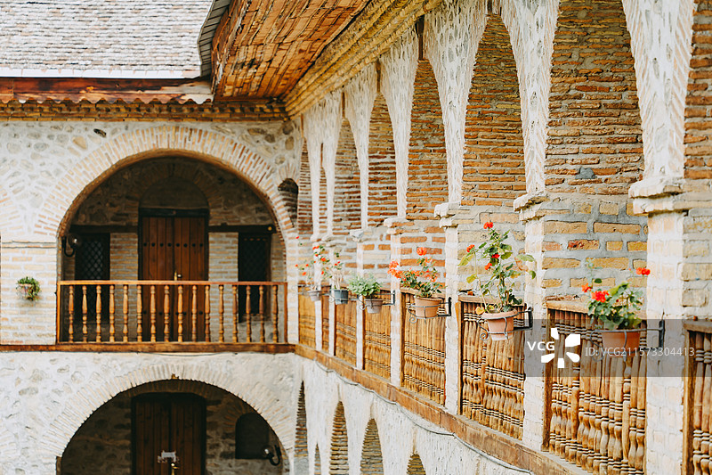 阿塞拜疆舍基建筑风光图片素材