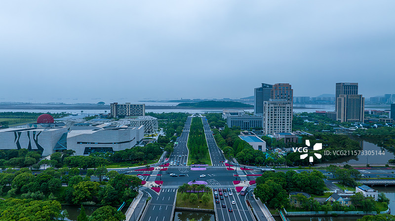 浙江省宁波市舟山市定海区城市建设美好景象图片素材
