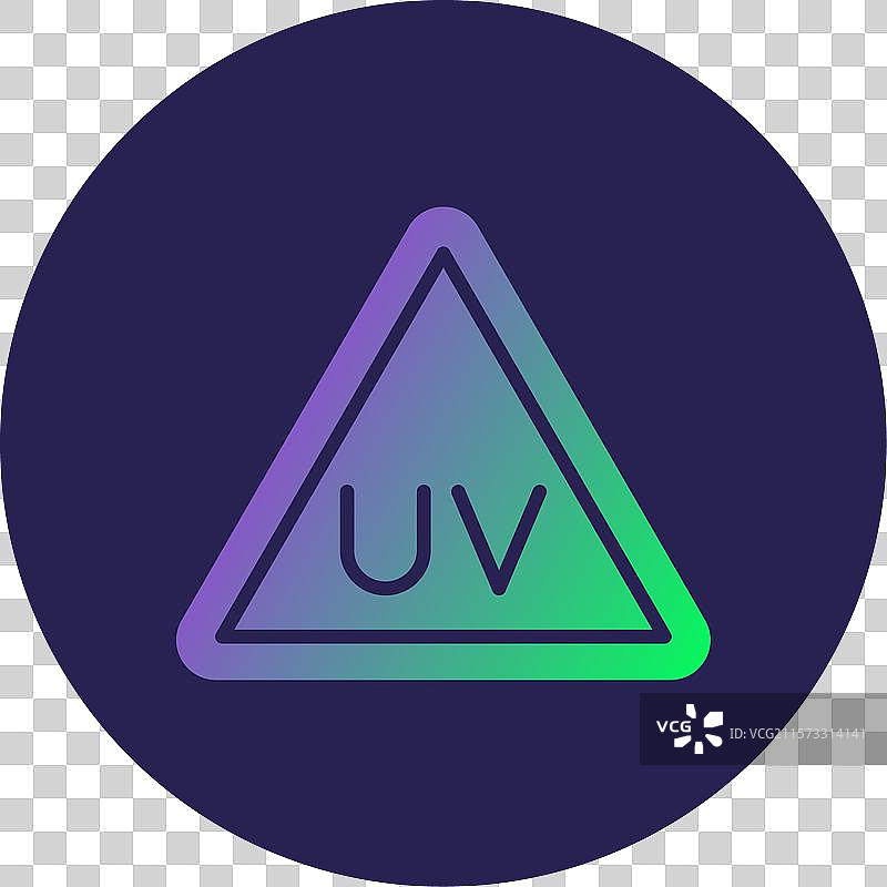 紫外线辐射图标圆形渐变设计图片素材