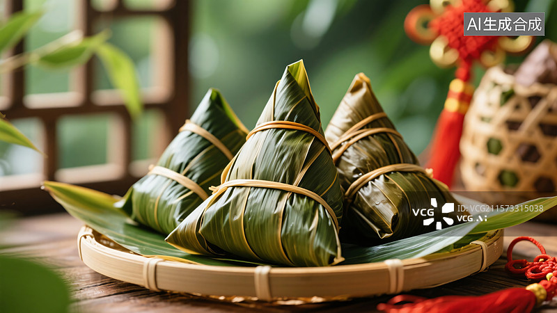 【AI数字艺术】端午香粽，传统美食飘香节图片素材