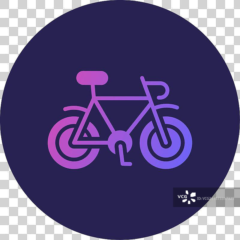 自行车图标圆形渐变设计图片素材