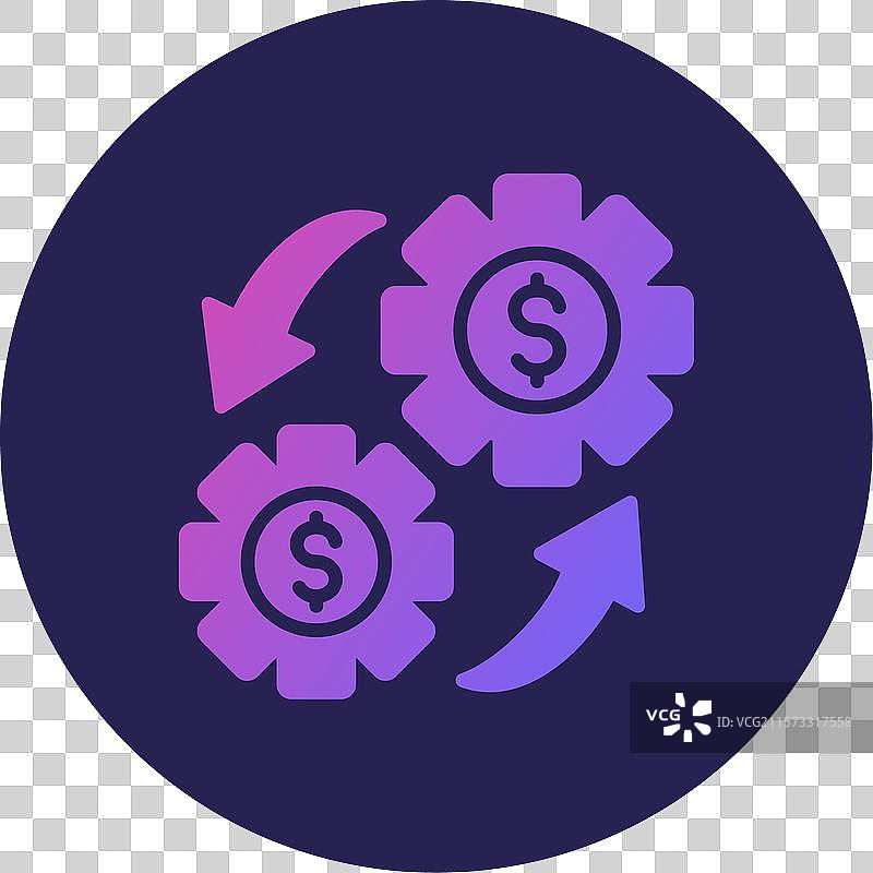 执行图标圆形渐变图片素材