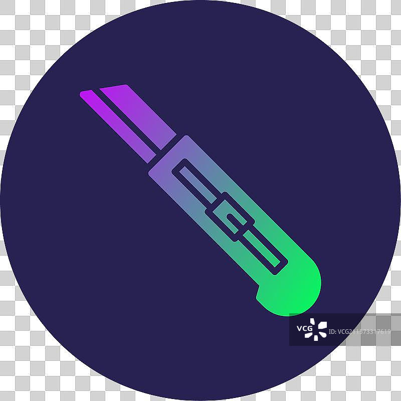 切割器图标，圆形渐变设计图片素材